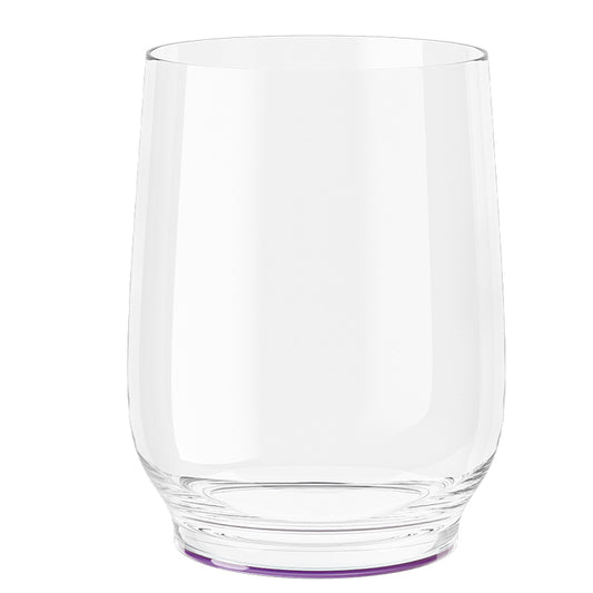 Tritan Stemless Wine Glass (2pcs) - Deep Purple